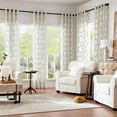 thumbnail image 3 of Cortinas Jinchan, mezcla de lino, color beige, 160 x 160 cm, 2 paneles, color gris, 3 of 9