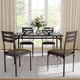 thumbnail image 4 of 5-piece industrial style dining mesa set para 4: perfect kitchen mesa set para dining room, kitchen, o apartment, 4 of 6