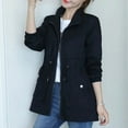 thumbnail image 5 of PIKADINGNIS Winter Double Layer Trench Coat Women Casual Slim Stand-Up Collar Ladies Jacket Autumn Fashion Long Sleeve Windbreaker, 5 of 6