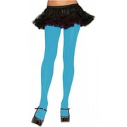 Nylon Tights Adult Hosiery Neon Blue - One Size