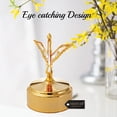 thumbnail image 3 of Valentine’s Day Gift for Women – Matashi Crystal Studded Swan Lake Music Box, 24K Gold Plated Elegant Tabletop Decoration, 3 of 7