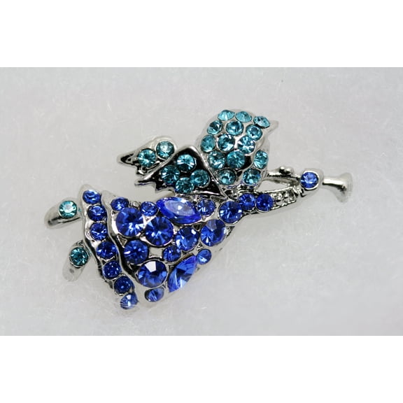 Just Love Jewels Angel Crystal Blue Pin Brooch, Christmas Accessory