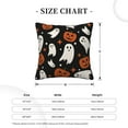 thumbnail image 6 of Halloween Pillow Covers 16 X 16 Inch Set of 2 Ghost Pumpkin Throw Pillow Covers Orange and Black Cushion Cases Farmhouse Decorative Outdoor Pillow Covers for Couch Home Sofa Living Room, 6 of 6