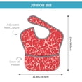 thumbnail image 2 of Bingfone Mess-Proof Baby Bib - Waterproof Bib for Baby Boy or Girl with Food Catcher Pocket, Unisex-Beef2, 2 of 6