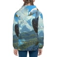 thumbnail image 6 of Pofeuu Majestic Eagle Over Castle Print Teenage Zipper Hoodie Sweatshirts Hooded Casual Jackets With Pocket For Boys Girls-Medium, 6 of 6