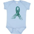 thumbnail image 3 of Inktastic Ovarian Cancer Awareness Teal Ribbon Made of Hearts Boys or Girls Baby Bodysuit, 3 of 5
