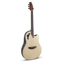 Ovation Applause Acoustic Electric Guitars with Lyrachord Back, 6-String, Off-White, 9.37 lbs