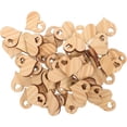 thumbnail image 3 of 50 Uds. De adornos de madera con formas de corazón, rodajas artesanales de madera sin terminar, 3 of 6