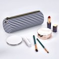 thumbnail image 2 of Easygdp Navy Blue And White Stripes para Estuche de Lápices Cilíndrico de Cuero con Cremallera, Organizador de Lápices de Cuero para Escuela, Oficina y Viajes, 2 of 6
