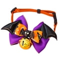 thumbnail image 2 of ZZAIXHL Halloween Cat Collar with Orange Purple Bow Bat Tie and Bell Adjustable 13.39-20.05in Cat Collars Breakaway Kitten Collar for Girl Boy Cats for Kitty Kitten Adult Cats Dogs Pet Supplies, 2 of 6