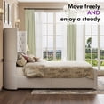 thumbnail image 4 of VanAcc 6.3" Thick Wrap Me Up Fluted Queen Bed by Modern, White Linen, 4 of 11