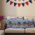 thumbnail image 4 of 2 Pack Outdoor Waterproof Throw Pillow Covers,4th of July Patriotic Flower Eucalyptus Leaf Decorative Patio Pillowcases for Chair Couch Sofa 20x12in, 4 of 9
