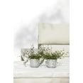 thumbnail image 4 of Ecopots Oslo Mini Durable Modern Round Indoor/Outdoor Recycled Based Composite Flower Pot Planter, White Grey, 4.5", 4 of 4