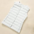thumbnail image 6 of Karight Women's Lightweight Down Vest Collarless Button Down Puffer Vests Sleeveless Quilted Jacket Waistcoat with Pockets, 6 of 9