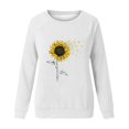 thumbnail image 4 of HKEJIAOI Chandail Graphique Tournesol Femme Manches Longues T-Shirt Décontracté Col Rond chandail Ample, c-Blanc 2TG, 4 of 4