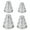 Silver, variant on Dytern Birthday 4Pcs Miniature Cake Molds 3-tier Cake Molds Cupcake Baking Molds Chocolate Pudding Cups