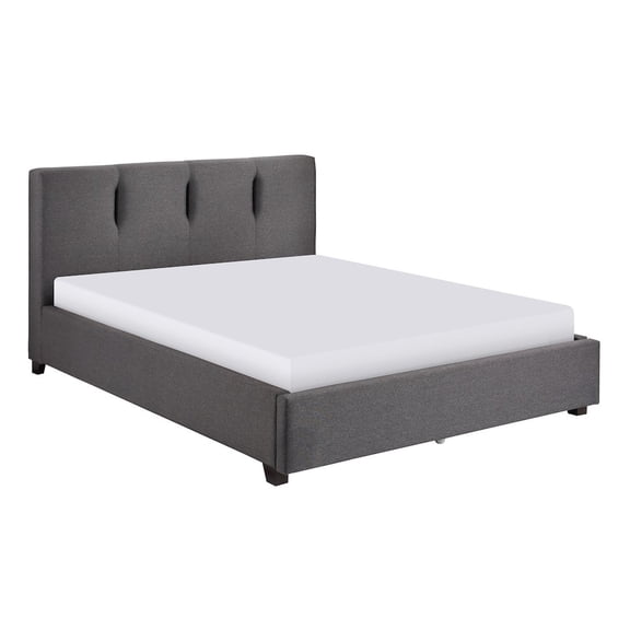 Lexicon Aitana Modern Textured Fabric Full Platform Bed in Gray