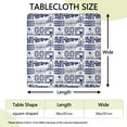 thumbnail image 2 of Blue Football Words Pattern Square Fitted Tablecloth with Elastic Edge,Square Table Cover,Washable Elastic Table Cover for Home Kitchen Party Decor 36"x36", 2 of 6