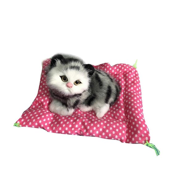 1Pcs Realistic Kitten Cat Simulation Stuffed Living Animal Plush Toy for Kids