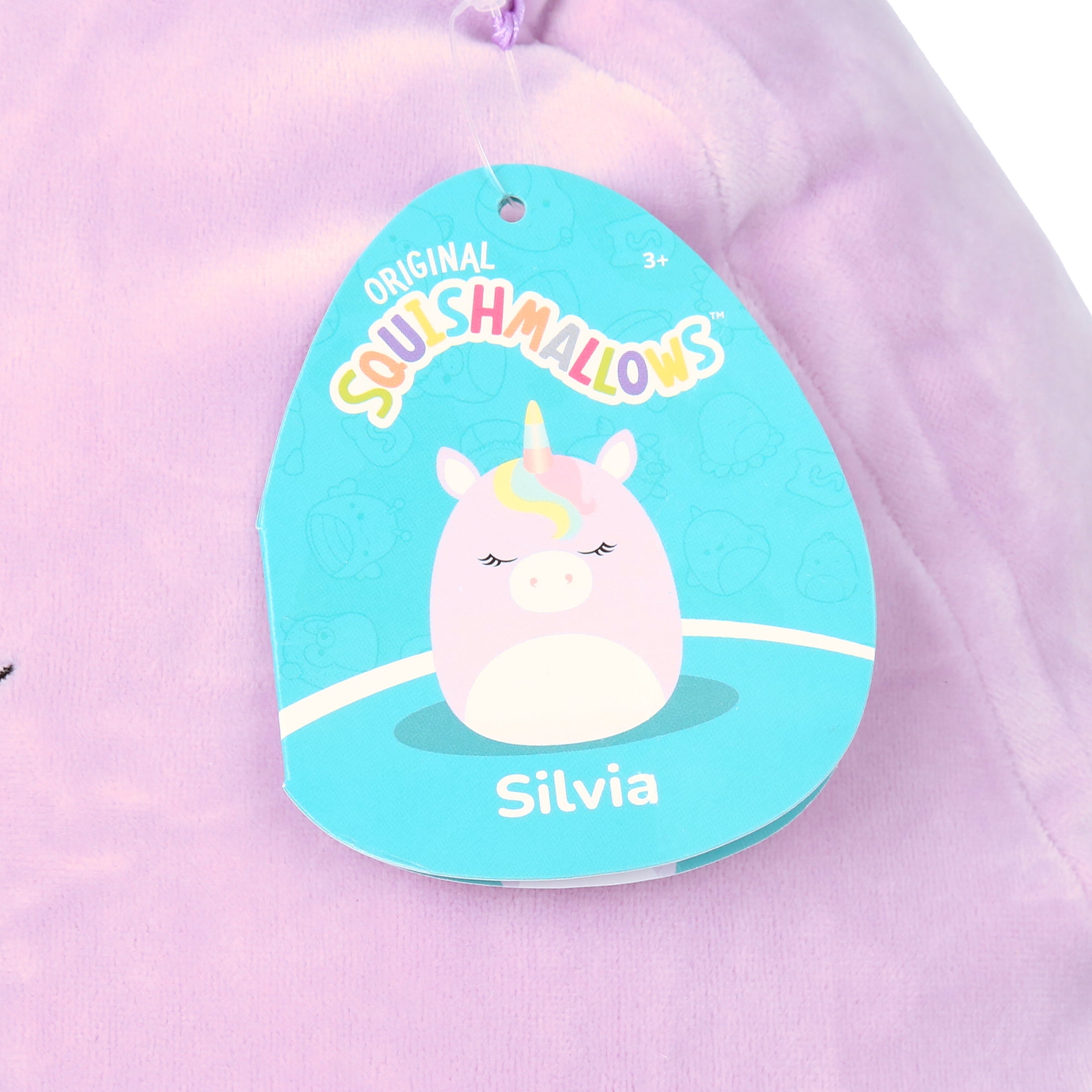 Squishmallow Large 16" Silvia The Purple Unicorn - Official Jazwares Plush - Soft and Squishy Unicorn Stuffed Animal Toy - Great Gift for Kids, Girls & Boys