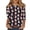 Pink, variant on WTOBBY Women's Casual 3/4 Sleeve Retro Print Round Neck T-Shirt with Christmas Theme, Ladies Retro Style Top for Holiday Wear, Comfortable Blouse for Daily Use,Green L