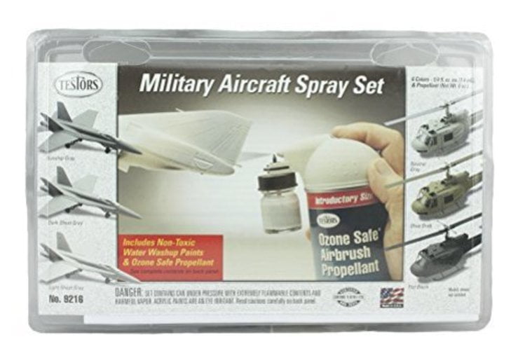 Testors Military Aircraft Spray Set, 6 Colors and Ozone Safe Propellant