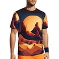 thumbnail image 3 of Nature Desert Sports T Shirt Summer Moon Print Classic T Shirts Hippie Tee Shirt For Mens, 3 of 5