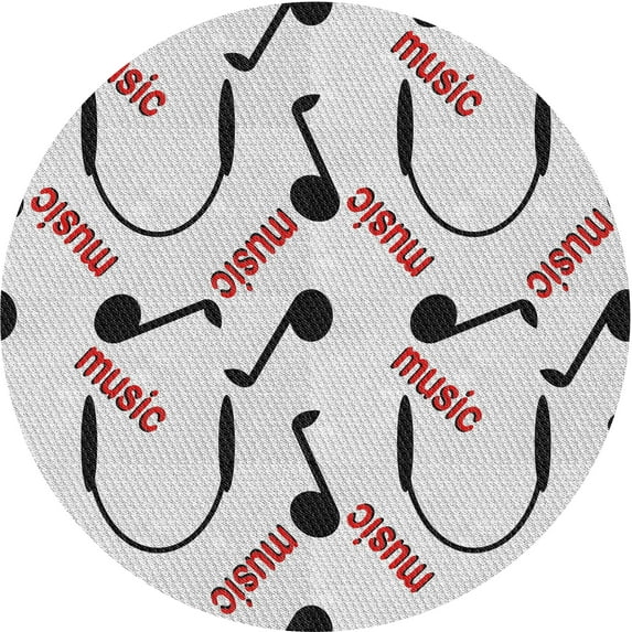 Ahgly Company Indoor Round Patterned Gray Novelty Area Rugs, 3' Round