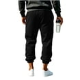 thumbnail image 7 of Yongwang Joggers for Men Drawstring Waist Pants Casual Fashion Sports Long Trousers with Pockets, 7 of 7
