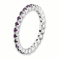 thumbnail image 3 of Sterling Silver Stackable Expressions Amethyst Ring Size 9, 3 of 3