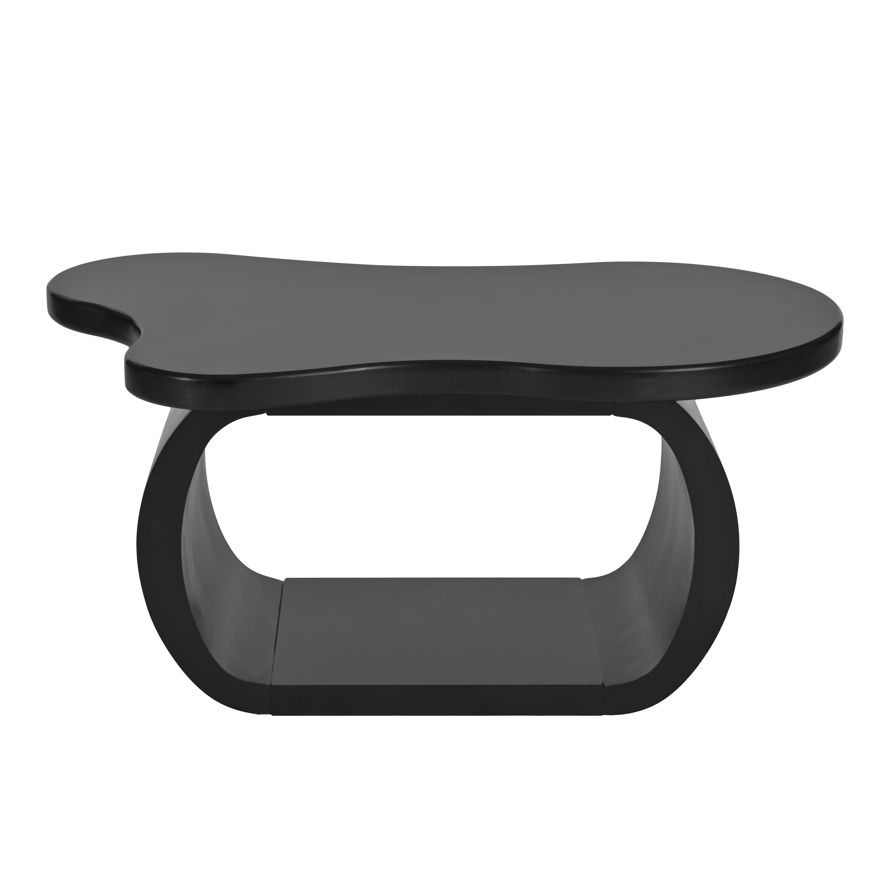 Euroco Charming Irregular-Shaped Coffee Table with Curved Legs, Cloud-Shaped Top, and Smooth MDF Surface – Compact & Easy Assembly for Living Room, Bedroom, or Balcony