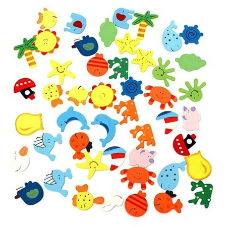 Mignon 12 pièces bébé enfants en bois dessin animé Animal réfrigérateur  aimant enfant jouets éducatifs ensemble
