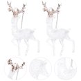 thumbnail image 6 of 2pcs Christmas Acrylic Elk Pendant Christmas Tree Hanging Ornament Clear Elk Statue Decor, 6 of 7
