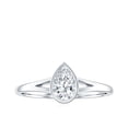 thumbnail image 4 of Rosec Jewels Lab Grown Diamond Bezel Setting Engagement Ring - 0.6 Carat - EF-VS Quality, 10K White Gold, US 9.00, 4 of 8