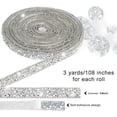 thumbnail image 2 of 2 Rolls Crystal Rhinestone Ribbon,Bexikou Shiny Rhinestone Ribbon Resin Ribbon,Self-Adhesive Crystal Rhinestone Ribbon Bling Ribbon for Art Craft DIY Party (Total 6 Yards), 2 of 7
