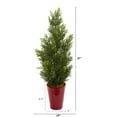 thumbnail image 2 of Nearly Natural 27" Mini Cedar Pine Artificial Tree in Decorative Planter, Green, 2 of 4