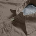 thumbnail image 5 of IROINNID Shirt with Pocket for Men Long Sleeve Turndown Quick-drying With Buttons And s Coat,Khaki, 5 of 8
