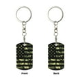 thumbnail image 2 of Goofa American Flag Camo Printed Rectangular Metal Keychain Bag Charm Floral Charm for Purse Keys Metal Keyring Gift for Women Accessories, 2 of 7