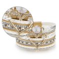 thumbnail image 3 of Shiny Layering Heart Rhinestone Circle Charm Beaded Wrap Bracelet Boho Multilayer Braided Bangle Bracelet Bohemian Jewelry, 3 of 6