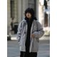 thumbnail image 2 of Parkas para mujer con capucha, acogedoras, suaves, resistentes al viento, estilo japonés, ropa de calle, versátiles, modernas, diseño de botones falsos de dos piezas, estética elegante., 2 of 6