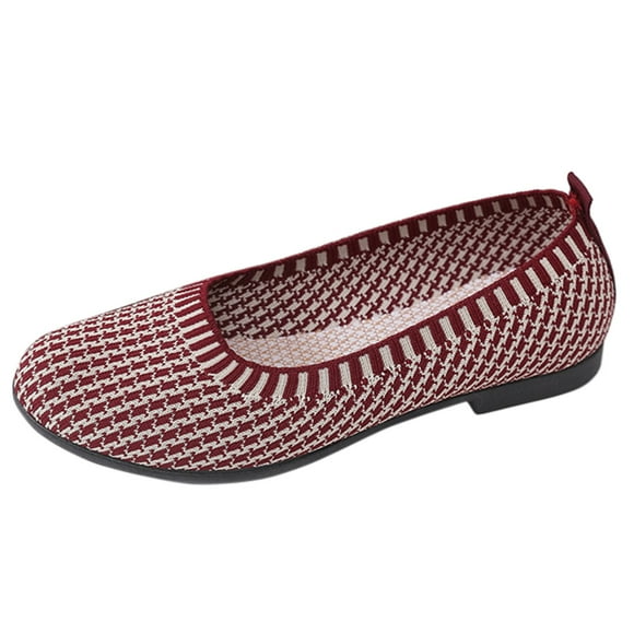 asddcavvf Flat Shoes For Women Round Toe Ballet Leisure Shoes With Arch Support Washable Comfortable