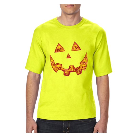 "Mens and Big Mens Halloween Costume Pumpkin Face T-Shirt, up to size 3XLT"