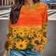 thumbnail image 4 of Gibobby Sudadera de mujer Sudadera de manga larga con cuello redondo para mujer(Amarillo,XL), 4 of 5
