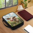 thumbnail image 2 of ZUXONGSY Cow Daisy Cloud Print Bible Cover for Women Men Music Note Pattern Bible Case Bible Carrying Case with Handle Large Church Bag Zippered Bible Tote Bible Gift Handbag, 2 of 6