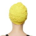 thumbnail image 4 of Beemo Swim Bathing Caps for Women/Girls Retro Style Latex H5666-Yellow, 4 of 4