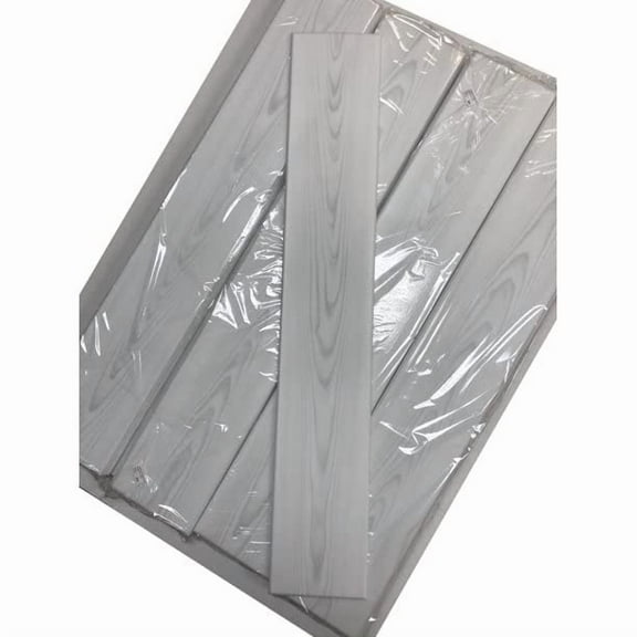 39"x6.5" Foam Ceiling Planks - 12pc Pack - Covers 21.1sqft - Glue Up Application - Easy DIY - Choose Your Finish - Decorative Ceiling Tiles (Silver Birch)