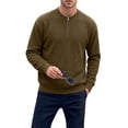 thumbnail image 5 of Mens Top Corduroy Crew Neck Half-zip Long-sleeved Top, 5 of 7