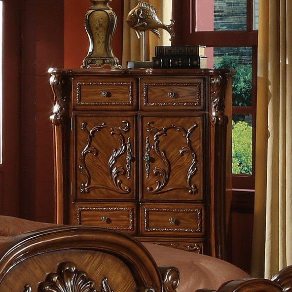 Acme Dresden Chest, Cherry Oak-Color:Cherry Oak,Quantity:1,Style:Vintage/Traditional/Victorian