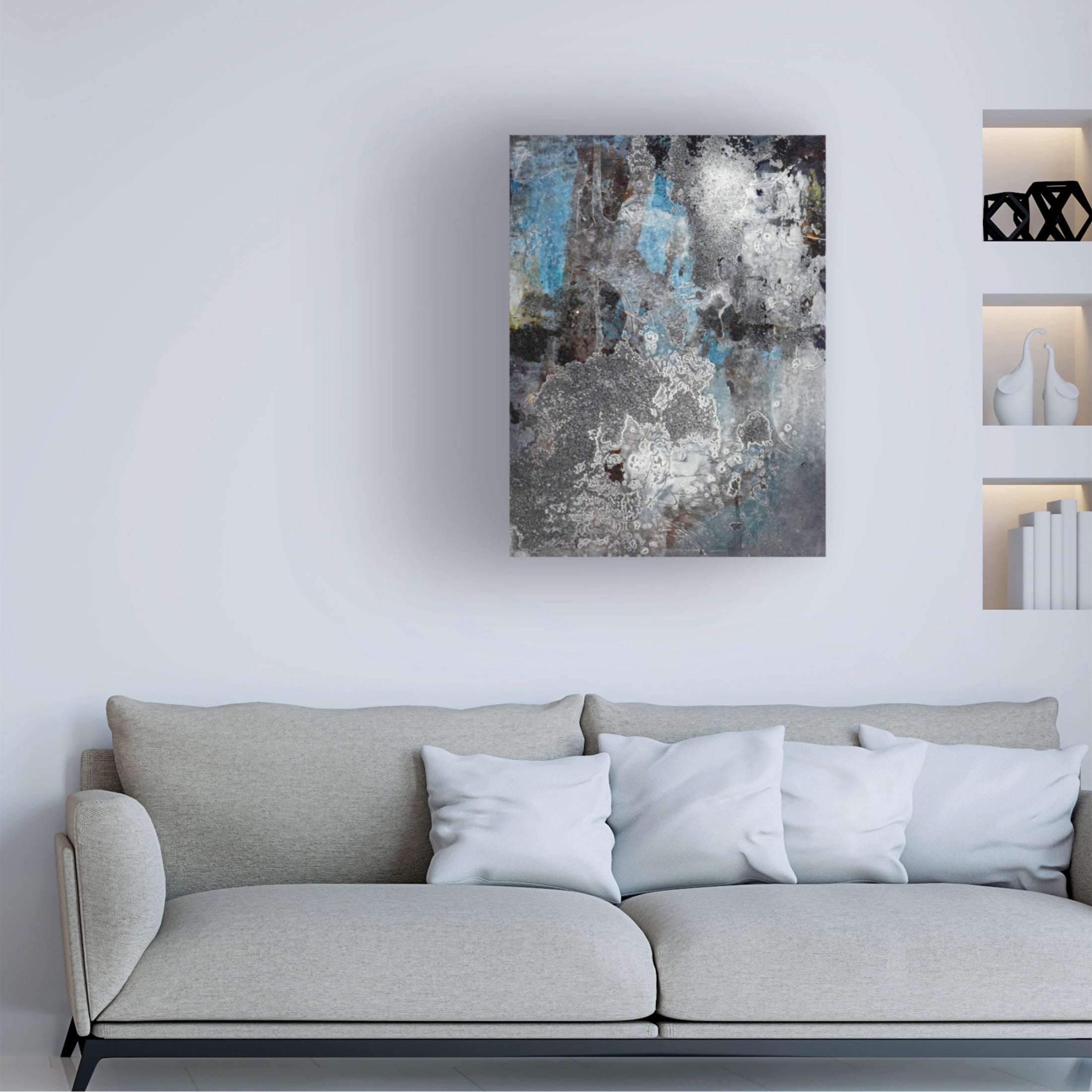 Canvas Wall Art - Deb Chaney 'French Beach' Wall Art for Living Room, Bedroom, or Office Décor by Trademark Fine Art - 18 x 24 Inches