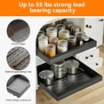 thumbnail image 6 of 2 Pack Pull Out Cabinet Organizer Expandable Width(12"-18") and Depth(14"-24") No Drill Need Slide Out Drawers With 3 Rails, Heavy Duty Roll Out Shelf Storage for Kitchen, Bathroom Organization Black, 6 of 17
